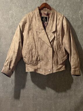 Vintage 1980’s Byrnes and Baker Double-Breasted Leather Jacket